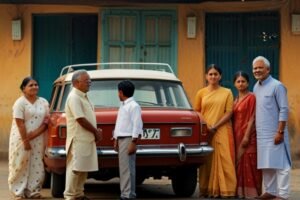 india full Family with car